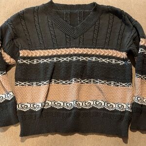 Black and Tan Sweater